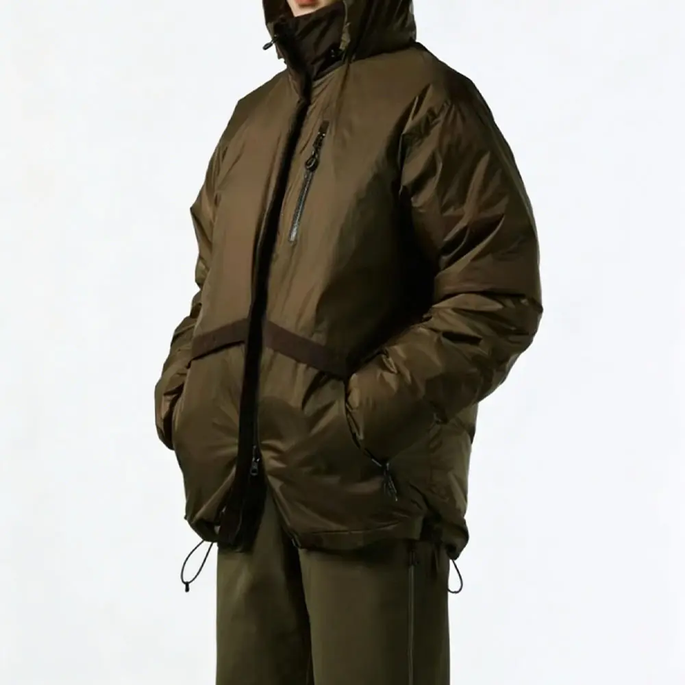 Custom XH-Fashion Men's Colorblock Puffer Jacket - Water-Resistant Insulated Winter Down Coat for Hiking & Cold Weather Factory, Suppliers