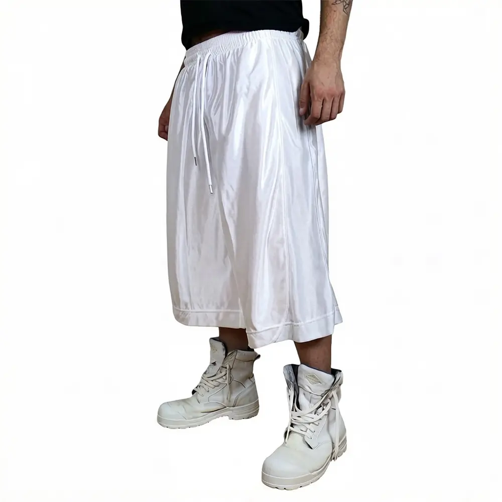 Custom XH-Fashion Men’s Glossy Spliced Streetwear Basketball Shorts, Multi-Color Camo Side Stripe Custom Casual Shorts Manufacturers, Suppliers