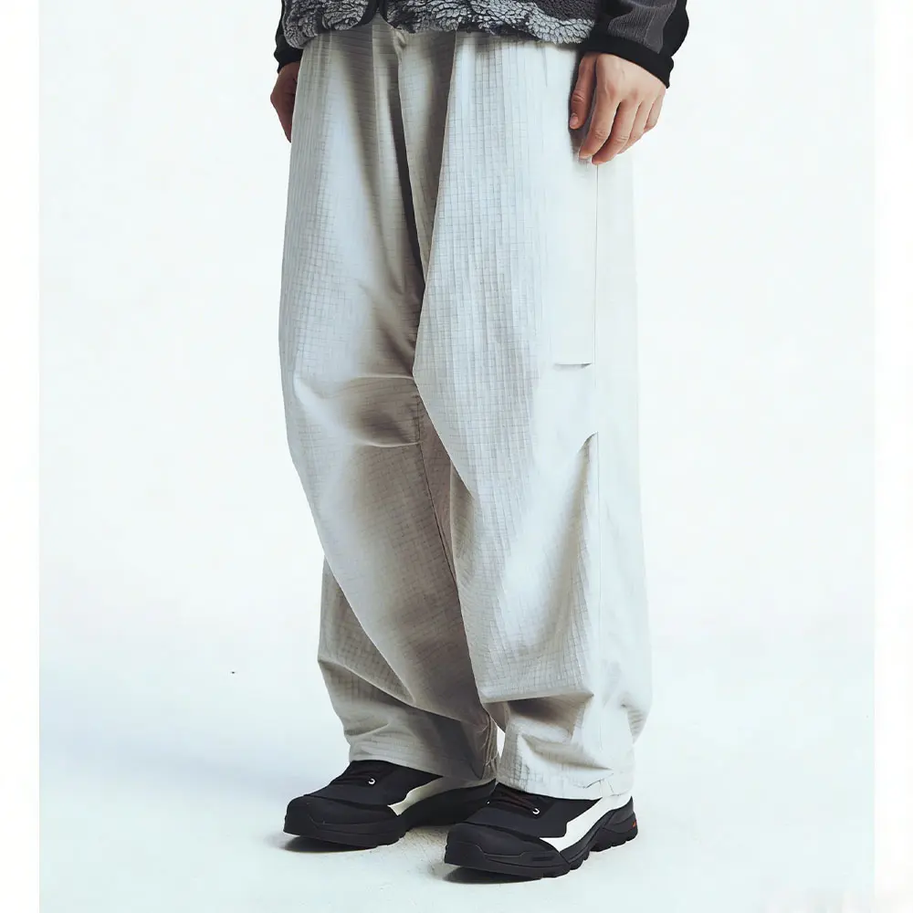 OEM XH-Fashion Men's Lightweight Grid Parachute Pants - Breathable Quick-Dry Wide Leg Casual Trousers for Streetwear & Outdoor Supplier, Factory
