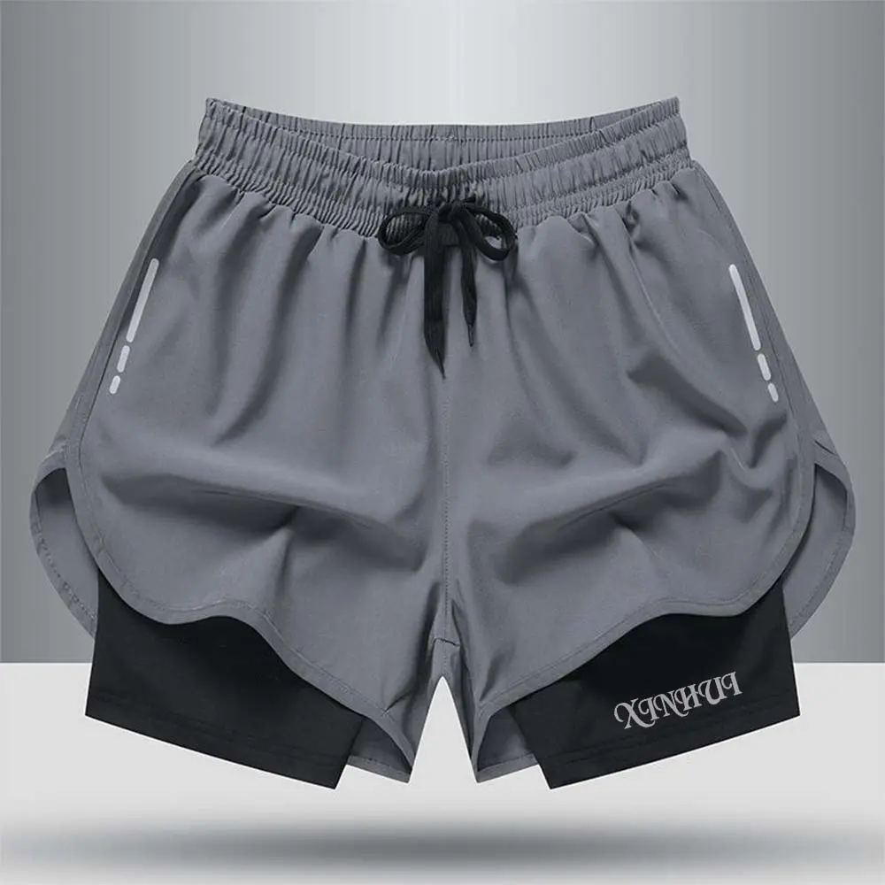 High-Quality XH-Fashion Custom Logo 2-in-1 Running Shorts for Men, Quick Dry Double Layer Gym Shorts with Compression Liner, Personalized Athletic Shorts for Workout, Training & Marathon Manufacturers, Factories