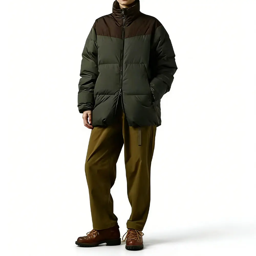 Custom XH-Fashion Men's Colorblock Puffer Jacket - Water-Resistant Insulated Winter Down Coat for Hiking & Cold Weather Factory, Suppliers