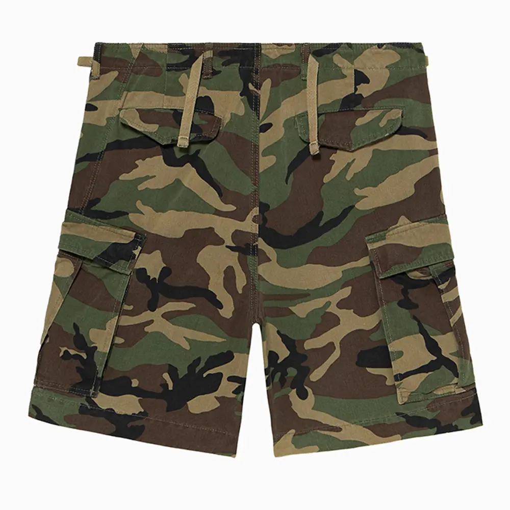OEM XH-Fashion Custom Logo Woodland Camo Cargo Shorts | Men’s Multi Pocket Loose Fit Camouflage Casual Shorts OEM ODM Private Label Manufacturer, Factory