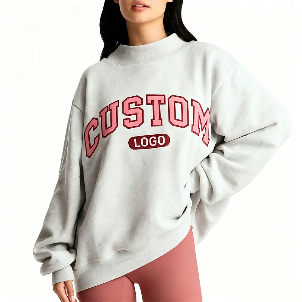Custom XH-Fashion Personalized Vintage College Style Sweatshirt - Heather Gray Custom Text Pullover Factories, Suppliers