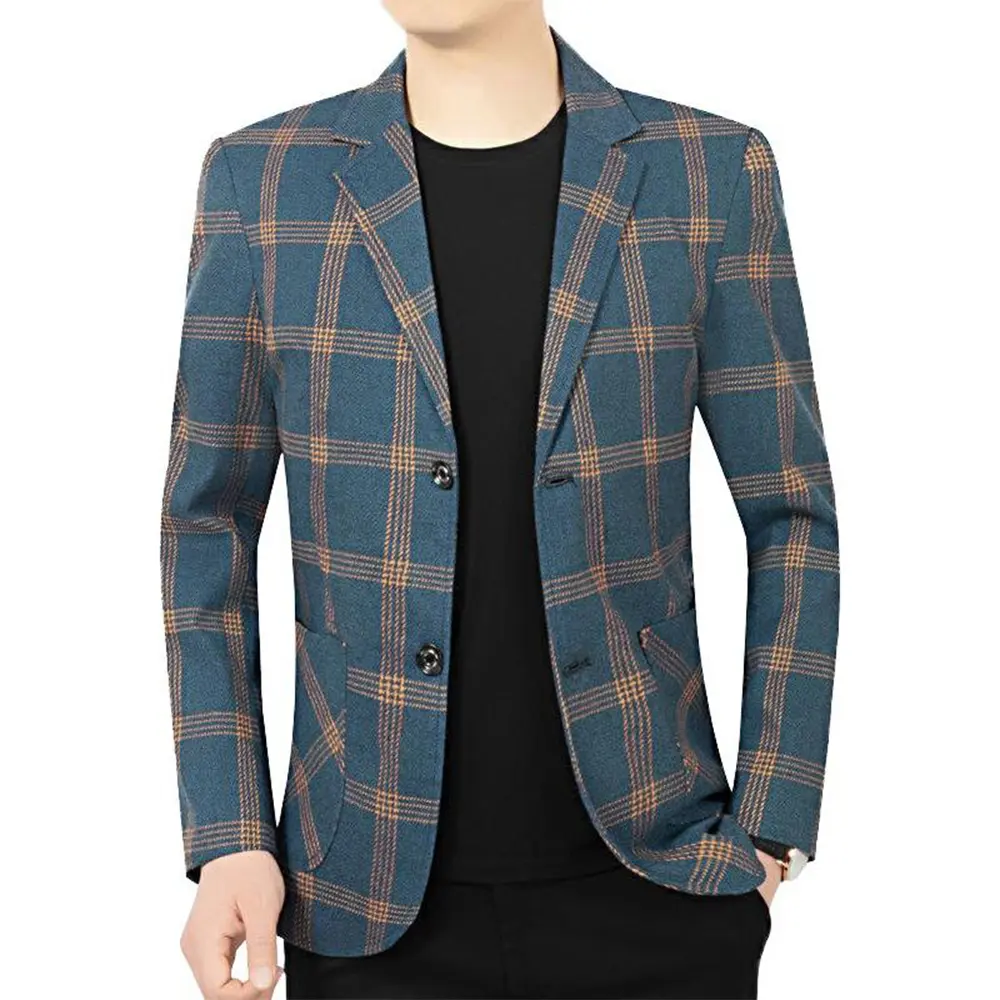 High-Quality XH-Fashion OEM ODM Vintage Houndstooth Plaid Wool Blazer, Custom Embroidery Business Casual Tweed Jacket Manufacturer, Manufacturers