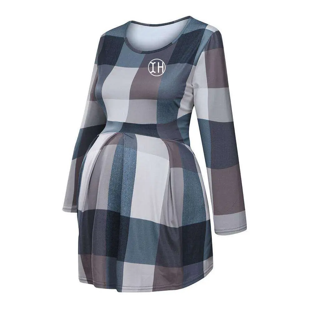 High-Quality XH-Fashion OEM Women's 3/4 Sleeve Maternity Top Ruched Waist Breastfeeding Blouse Manufacturer Manufacturers, Suppliers