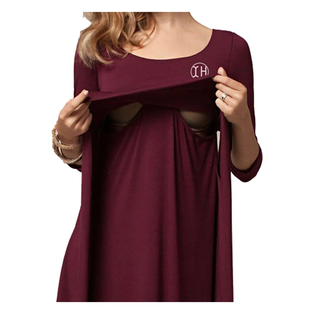 High-Quality XH-Fashion OEM Women's short Dress Maternity short Dress - Elegant Women's  Dress for Expecting Moms Women Dress Manufacturer Supplier-1-1 Manufacturer, Factories