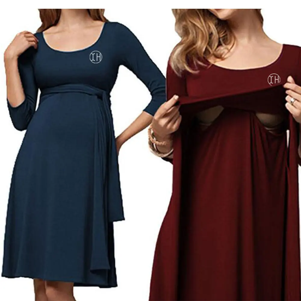 High-Quality XH-Fashion OEM Women's short Dress Maternity short Dress - Elegant Women's  Dress for Expecting Moms Women Dress Manufacturer Supplier-1-1 Manufacturer, Factories