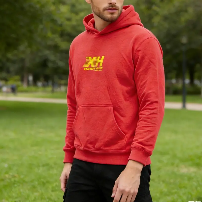 Custom XH-Fashion Customizable Distressed Cotton Hoodie - Edgy Streetwear Style Street Style Men's Printed Hoodie Hoodie And Sweatpants Set Men Tracksuit Manufacturer Factory, Suppliers