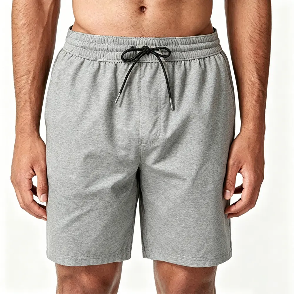OEM XH-Fashion Men's Heather Gray Casual Drawstring Shorts - Lightweight Breathable Everyday Lounge & Workout Shorts Manufacturers, Factory