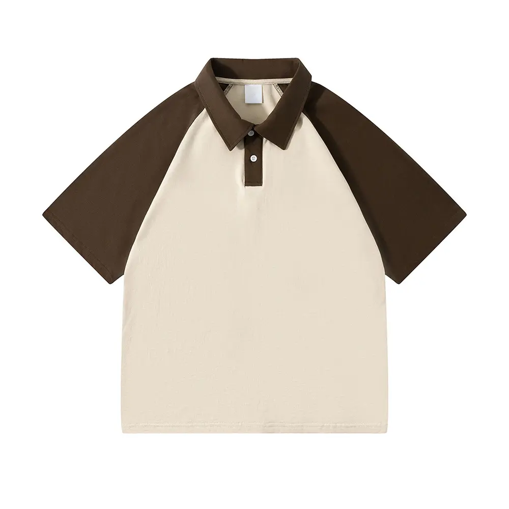 OEM XH-Fashion Men’s Two-Tone Raglan Sleeve Polo Shirt - Casual Color Block Short Sleeve Top Manufacturer, Supplier