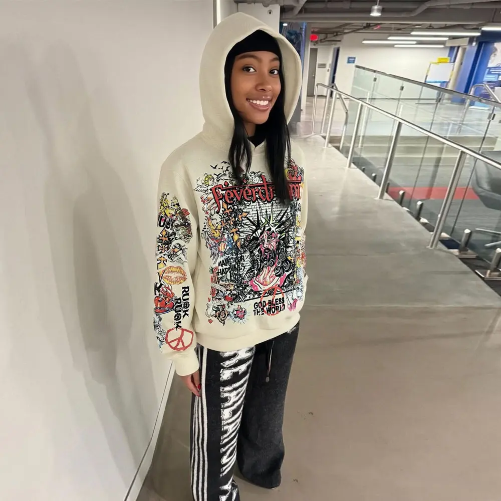 High-Quality XH-Fashion Cotton Printed Hoodie for Women's Casual Activewear Women Activewear Manufacturer Manufacturer, Manufacturers