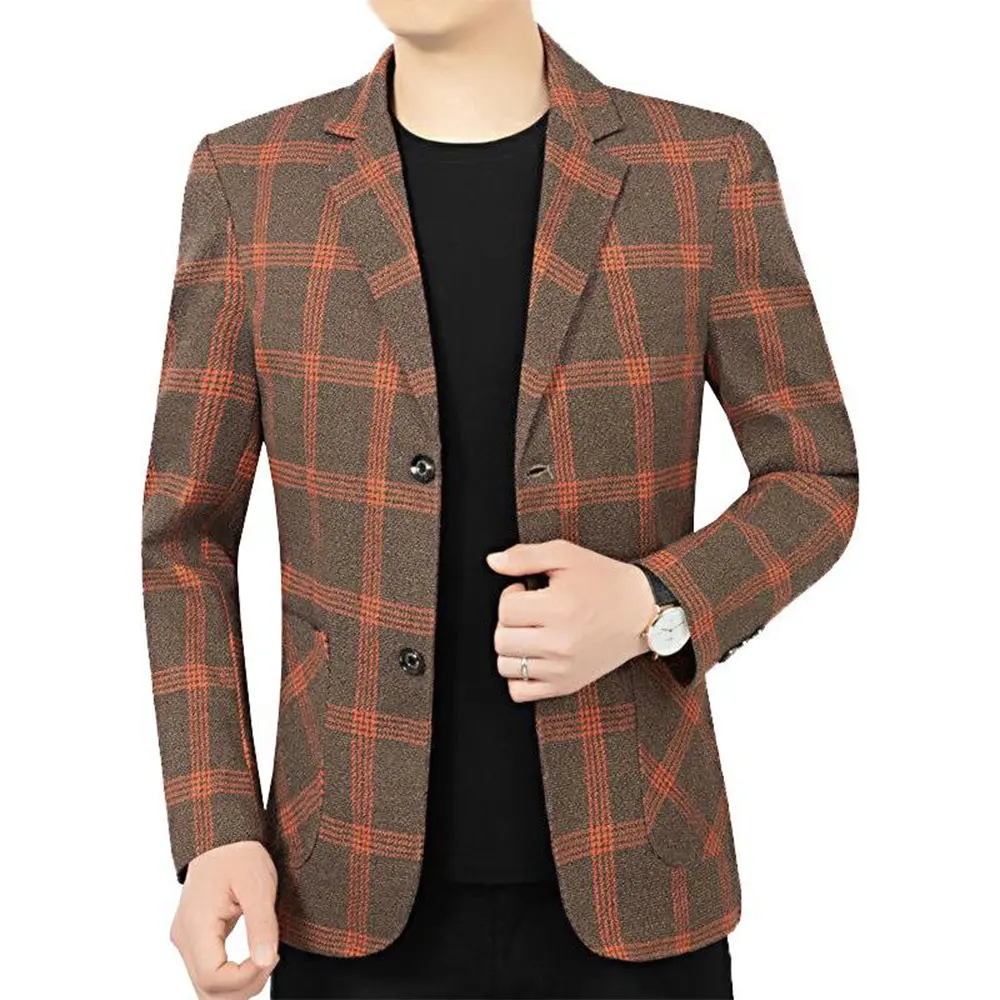 High-Quality XH-Fashion OEM ODM Vintage Houndstooth Plaid Wool Blazer, Custom Embroidery Business Casual Tweed Jacket Manufacturer, Manufacturers