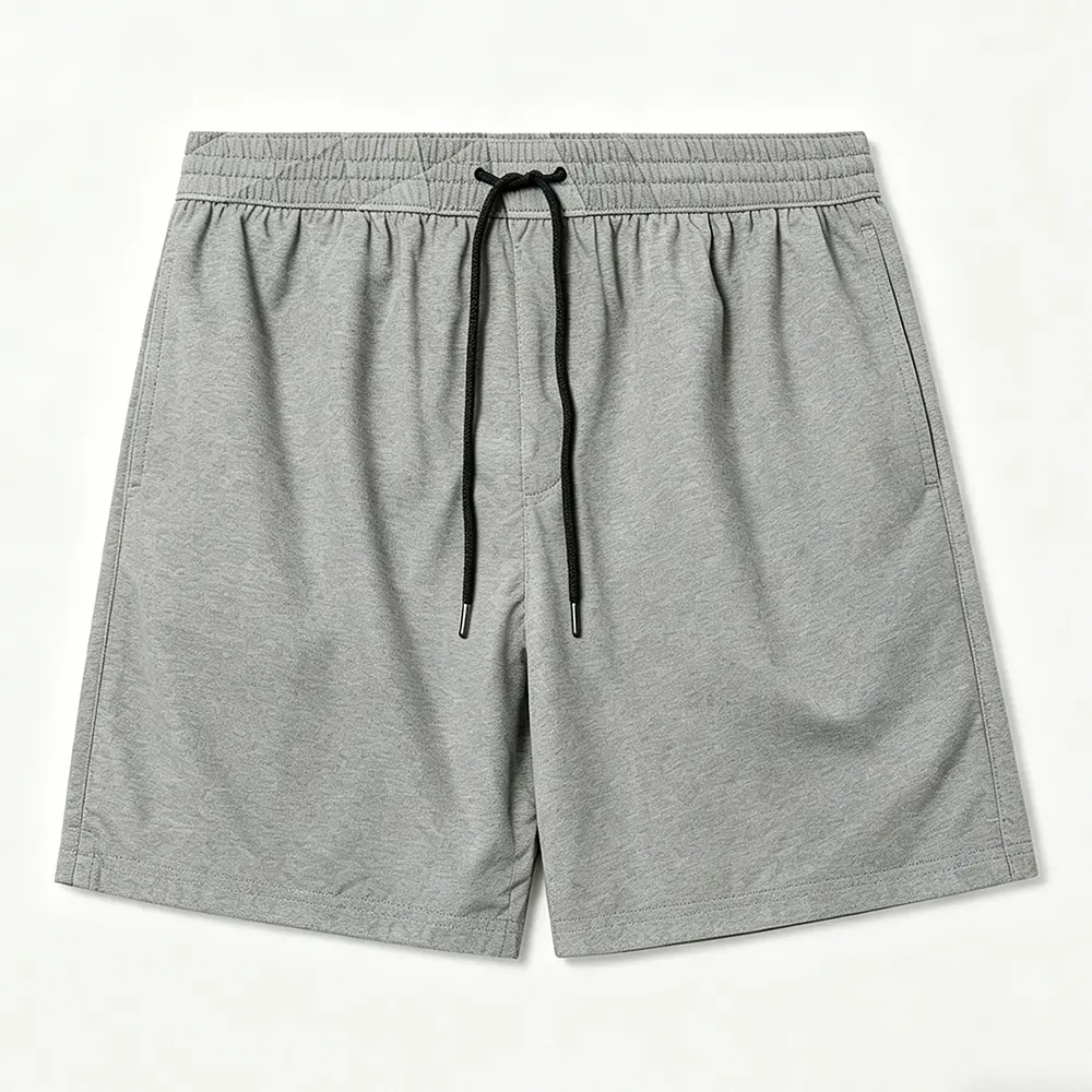 OEM XH-Fashion Men's Heather Gray Casual Drawstring Shorts - Lightweight Breathable Everyday Lounge & Workout Shorts Manufacturers, Factory