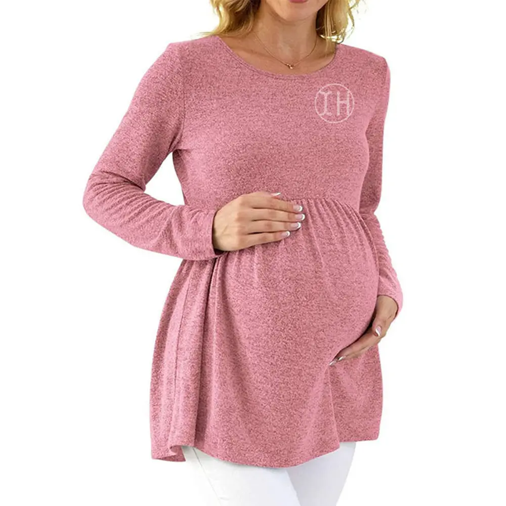 High-Quality XH-Fashion OEM Women's Maternity Long Sleeve Top Loose Fit Flowy Pregnancy T-Shirt Manufacturer Manufacturer, Supplier