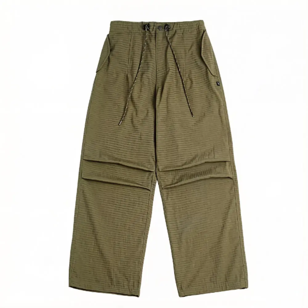 OEM XH-Fashion Men's Lightweight Grid Parachute Pants - Breathable Quick-Dry Wide Leg Casual Trousers for Streetwear & Outdoor Supplier, Factory