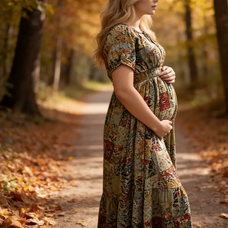 OEM XH-Fashion Maternity Long Dress - Elegant Women's Maxi Dress for Expecting Moms Women Dress Manufacturer Factory, Suppliers
