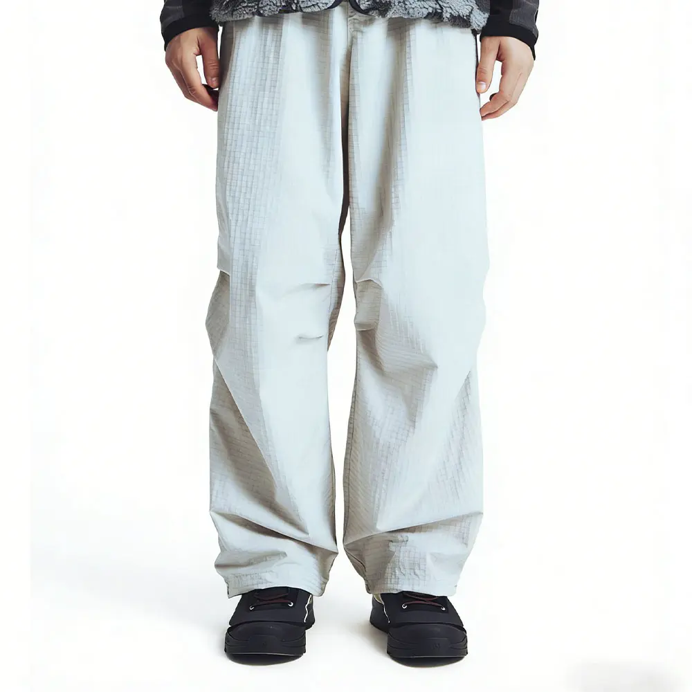 OEM XH-Fashion Men's Lightweight Grid Parachute Pants - Breathable Quick-Dry Wide Leg Casual Trousers for Streetwear & Outdoor Supplier, Factory