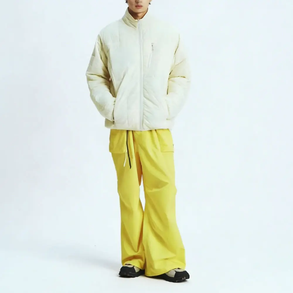 OEM XH-Fashion Men's Lightweight Lemon Yellow Packable Windbreaker - Water-Resistant Stand Collar Outdoor Jacket for Hiking & Daily Wear Manufacturers, Supplier