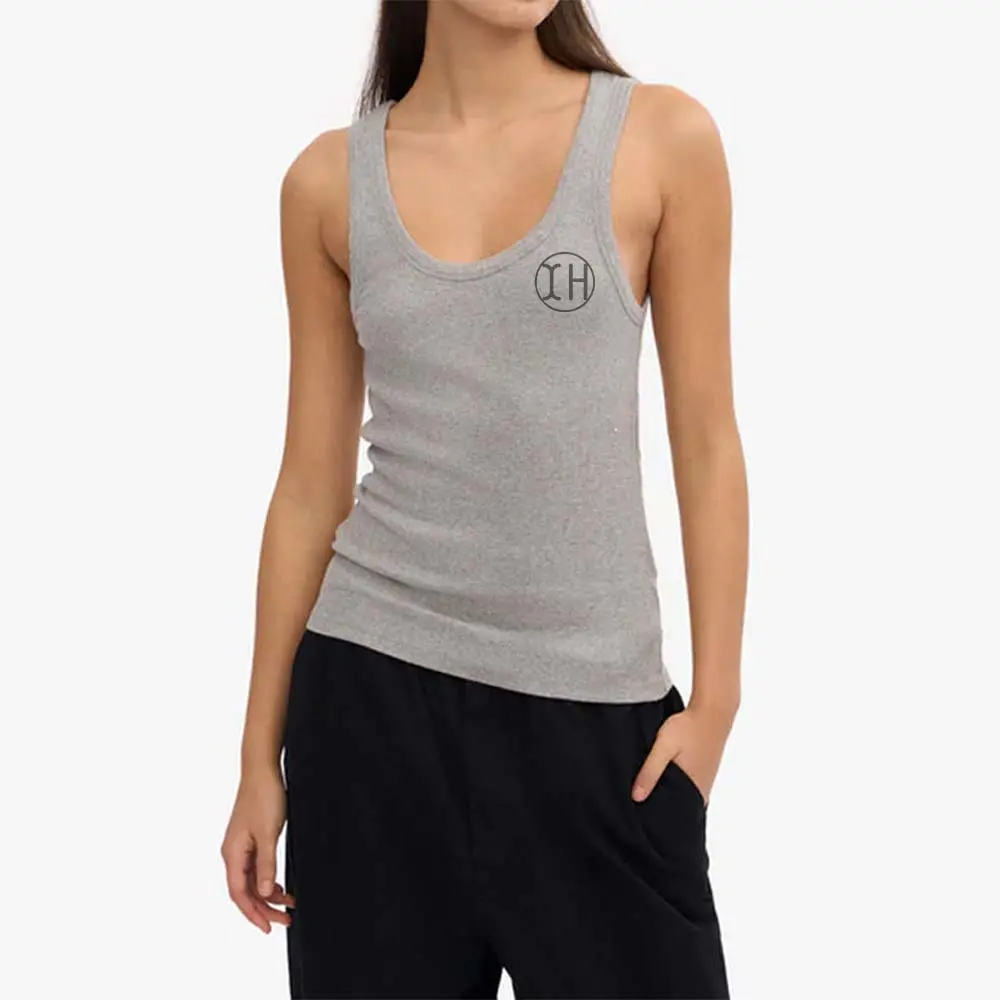 Custom XH-Fashion Custom Logo Women's Ribbed Racerback Tank Top, Personalized Fitted Sleeveless Cami, Customizable Casual Knit Top for Her Manufacturer, Supplier