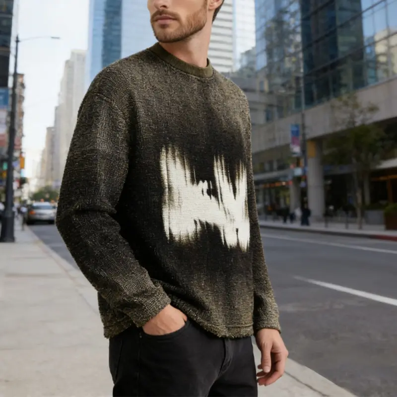 High-Quality XH-Fashion Customizable Distressed Cotton Tee - Edgy Streetwear Style Manufacturer, Factories