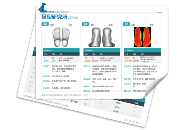 Foot Scan Report Data