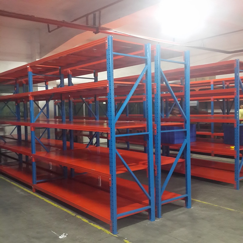 Guangdong Industrial Iron Racks Storage Shelf Medium Duty Garage Warehouse Shelving Units