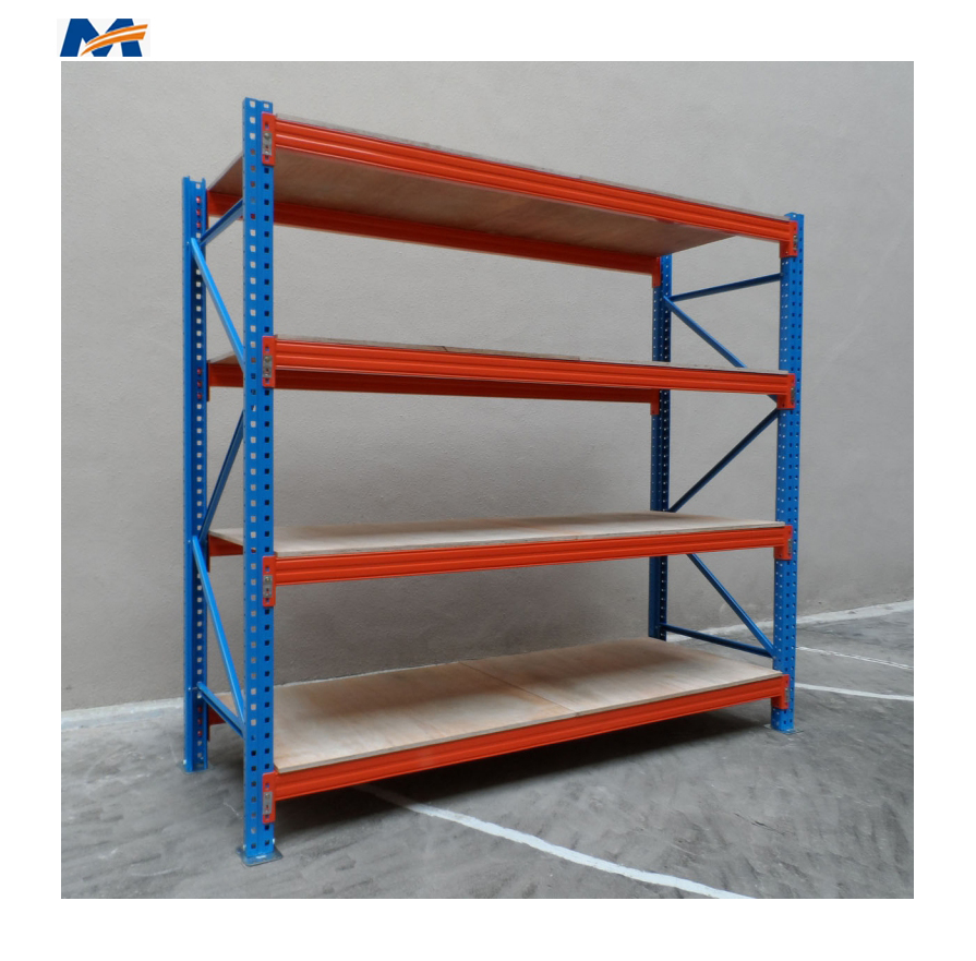 Mracking Manufacture Factory 500KG Per Layer Powder Coated Metal Medium Duty Warehouse Storage Rack Shelf With Wire Mesh Decking