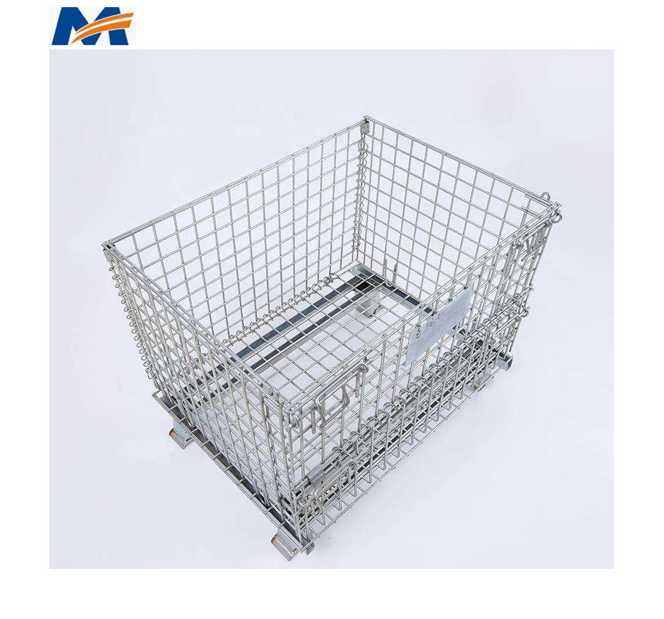 Folding and Stackable Storage Pallet Cage/ Wire Mesh Container Top Cover
