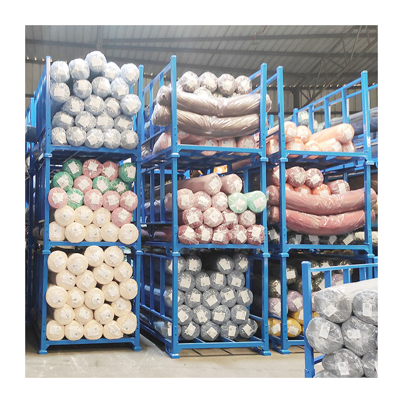 Strong Loading Capacity Steel Stackable Storage Rack Custom Portable Metal Foldable Stacking Rack