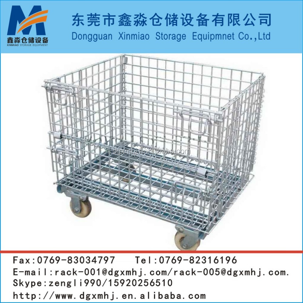 Q235 Cold-Rolled Steel Folding and Stacking Heavy Duty Wire Mesh Container