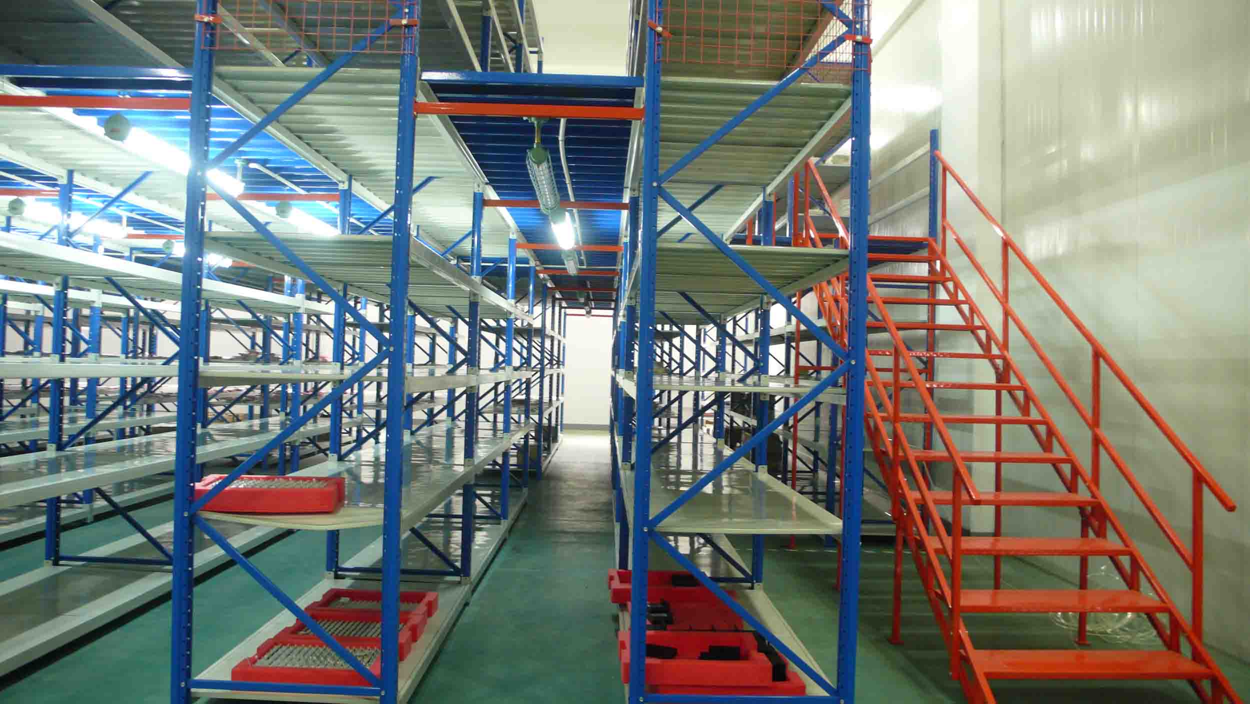 Custom Adjustable Shelf Unit Warehouse Mezzanine Platform