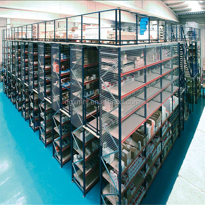 Mracking Multi-Level Steel Storage Racks Industrial Warehouse Mezzanine Floor Display Shelves Wood Plate Accessory Compatible