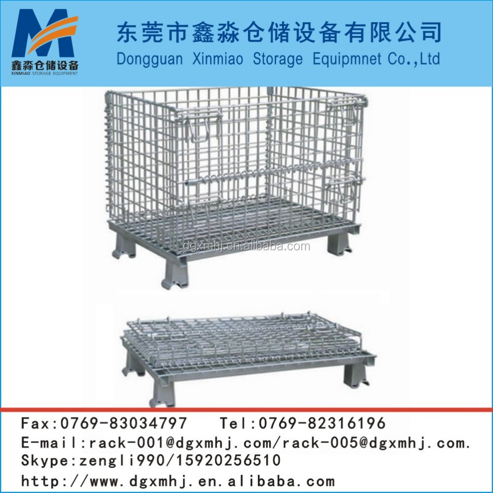 Q235 Cold-Rolled Steel Folding and Stacking Heavy Duty Wire Mesh Container