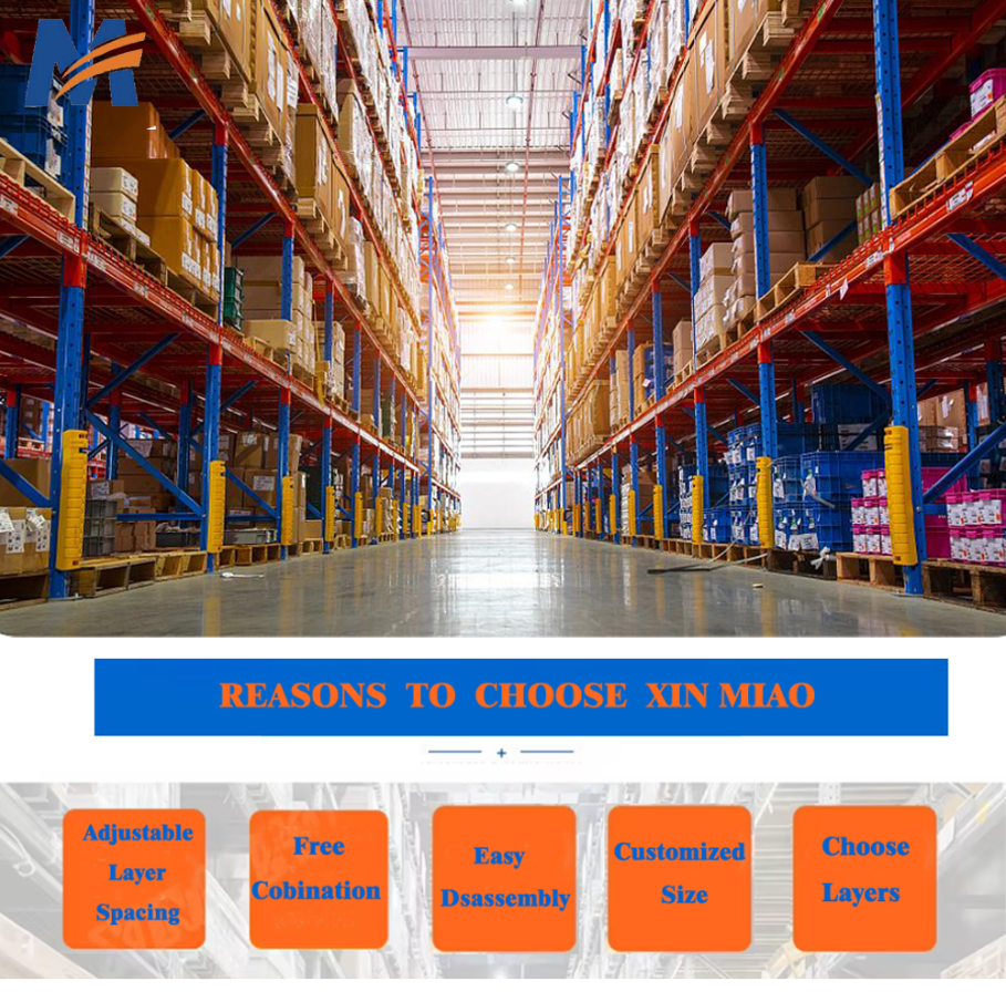 MRACKING  Double Deep  Duty Storage Rack  3000KG  5000KG   Heavy  Duty  Raking Metal Shelving Rack