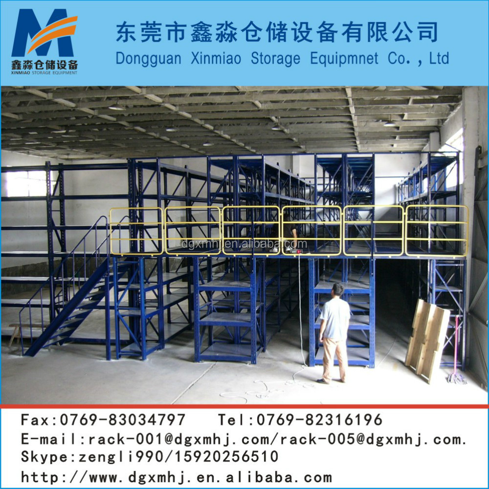 Mracking Multi-Level Steel Storage Racks Industrial Warehouse Mezzanine Floor Display Shelves Wood Plate Accessory Compatible