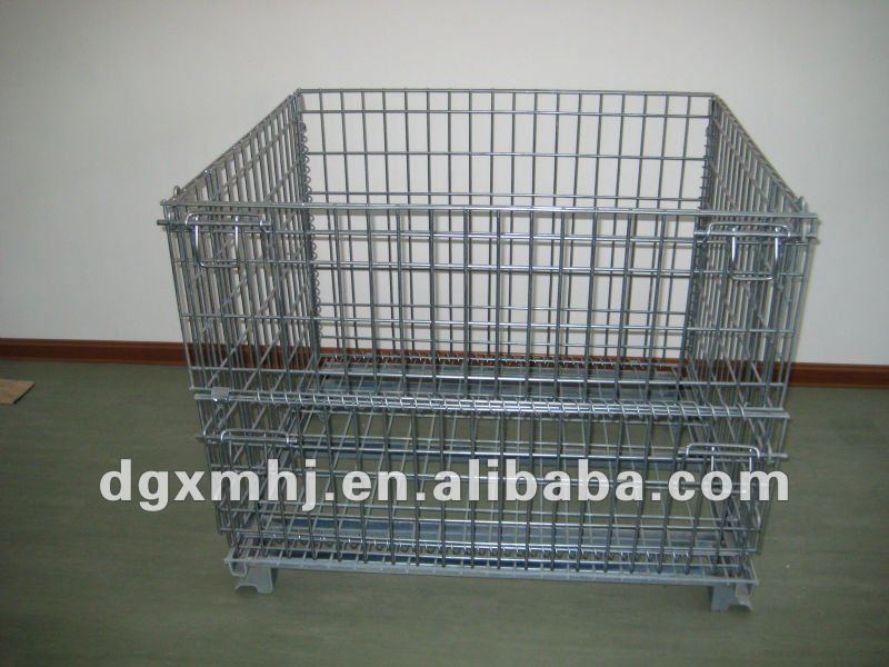 Heavy Duty Galvanized Collapsible Stacking and Folding Cargo Storage Cage
