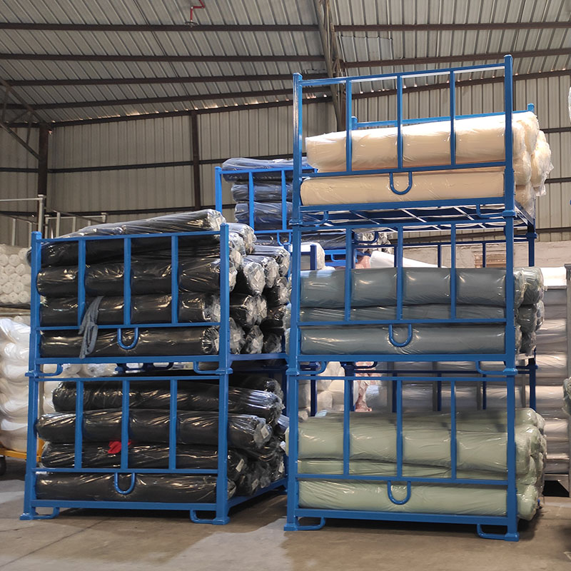 Mracking Affordable Steel Foldable Stacking Rack Custom Large Size Fabric Storage Racks Shelf for Warehouse