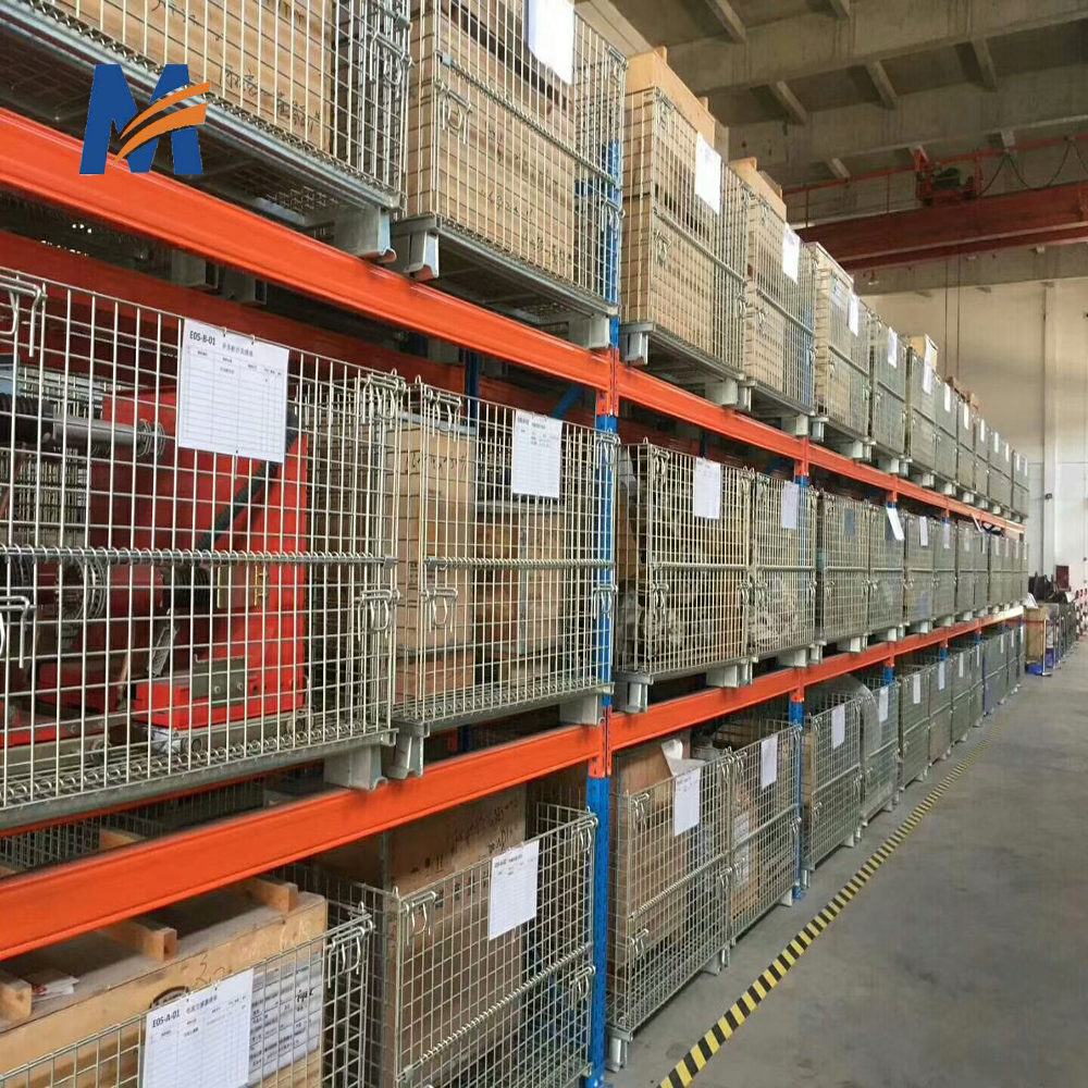Mracking Factory High- Quality Wire Mesh Container Wholesales Steel Material Durable Cages Ware House Roll Cages