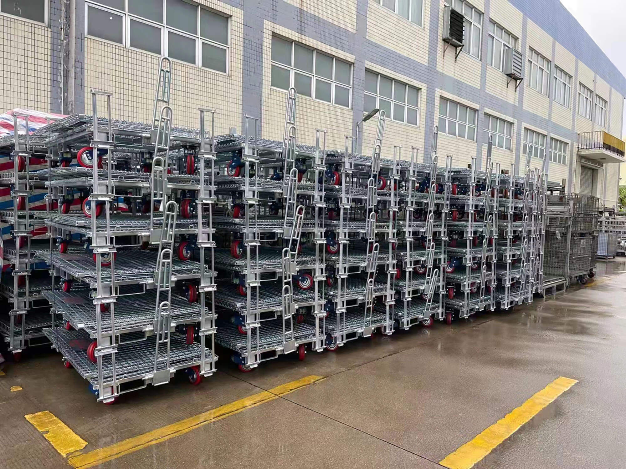 Mracking Customized Heavy-Duty Wire Containers and Cages for Warehouse Storage Wholesale Sales