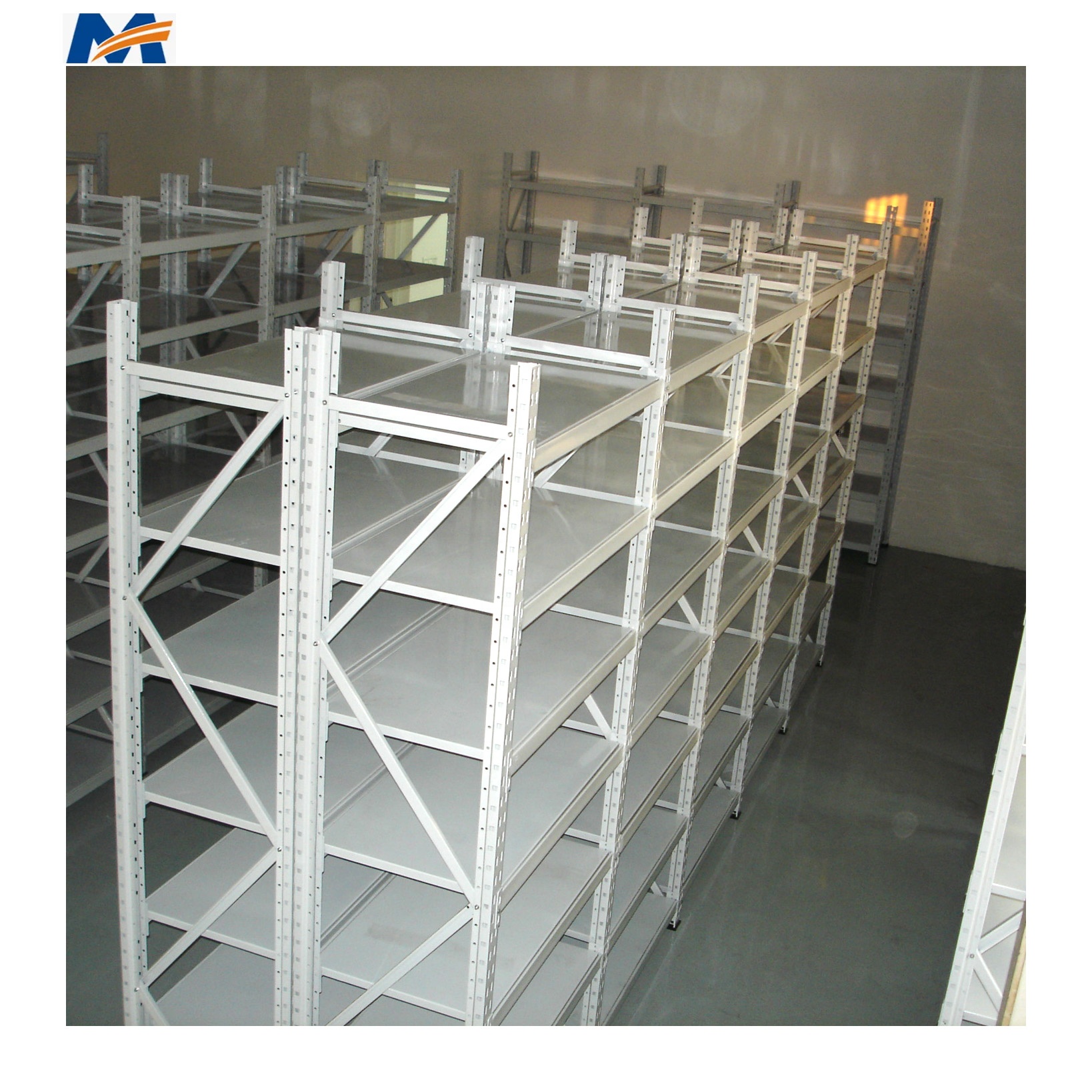 Mracking 4-Level Boltless Angle Steel Shelving Rack White/Black Corrosion Protection Freely Shelves Stacking Racks Shelves