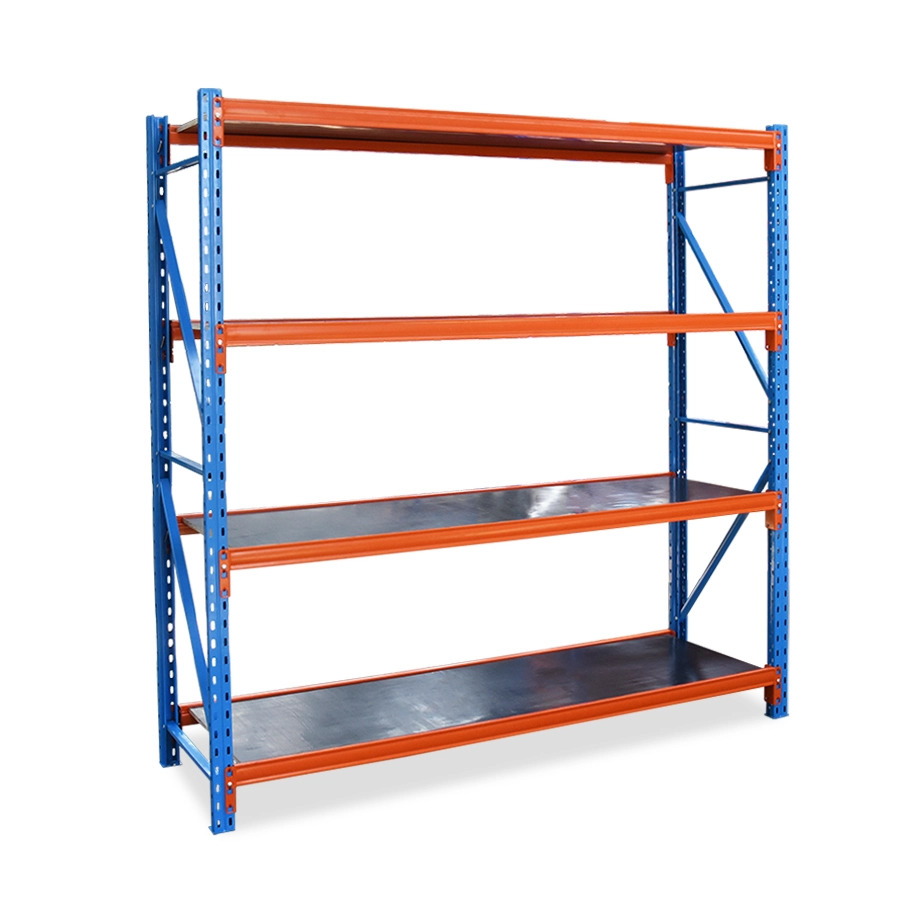 Mracking Customized 4-Tier Boltless Iron Rack Medium Duty Long Span Assemble Shelving for Storage for Warehouses Certified GS
