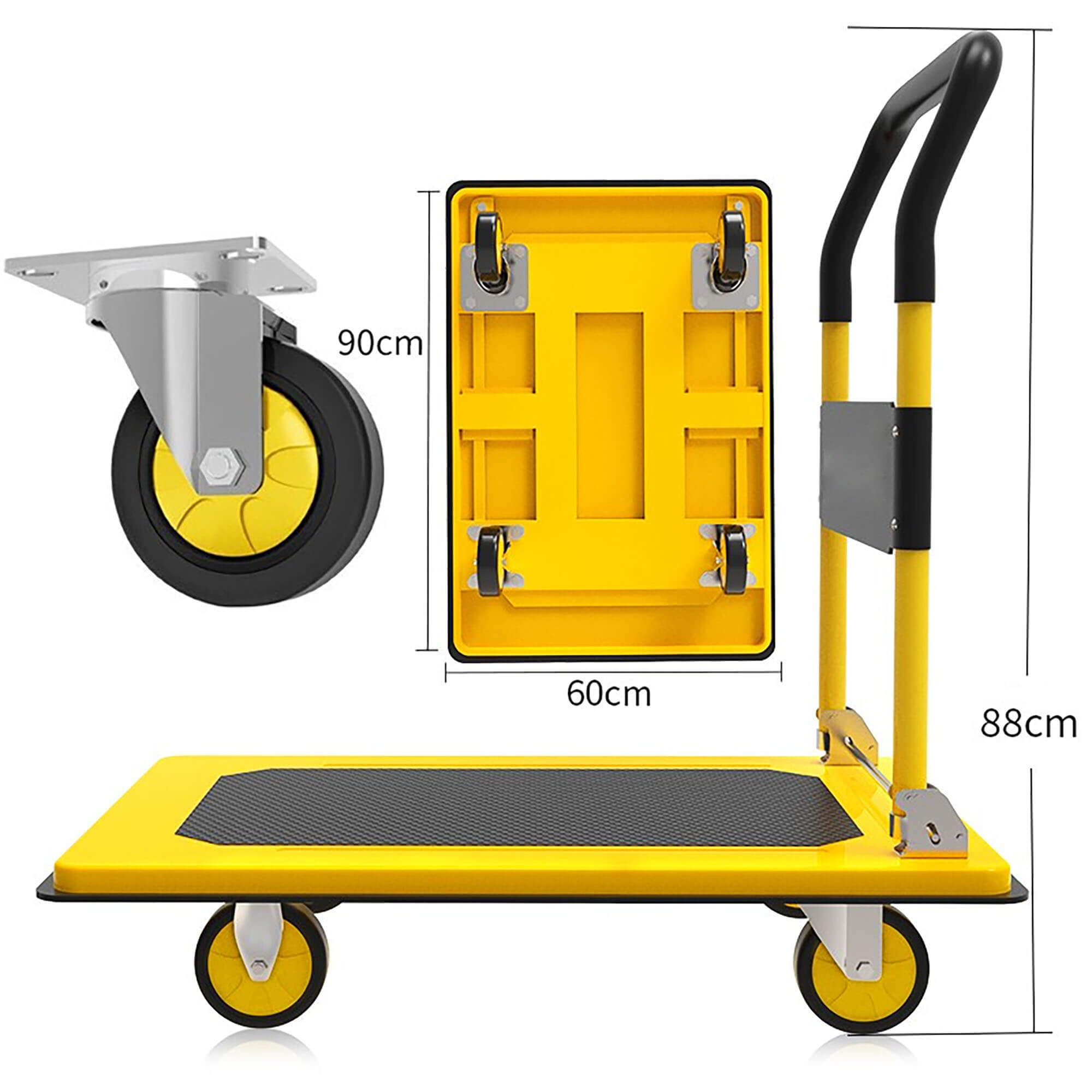 Mracking Wholesale Custom Transportable Plastic Single-layer Hand Trolley