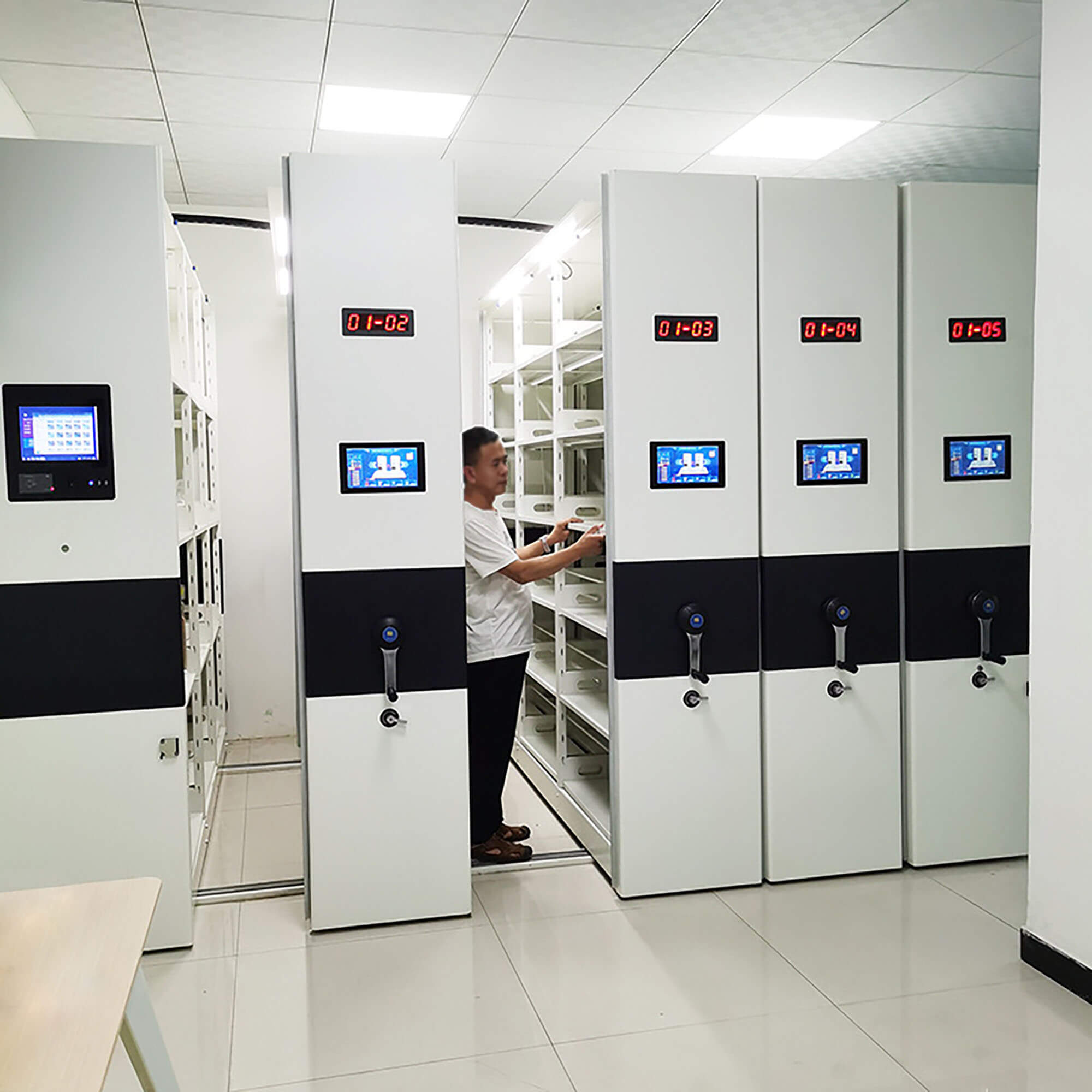 Mracking Mechanical Archives Mobile Shelf Mobile Filing Cabinet Archive Rack High Density Mobile Storage Shelving
