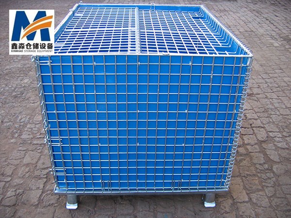 Mracking Foldable Stackable Wire Mesh Steel Stillage Container Collapsible Pallet Cage Warehouse Storage