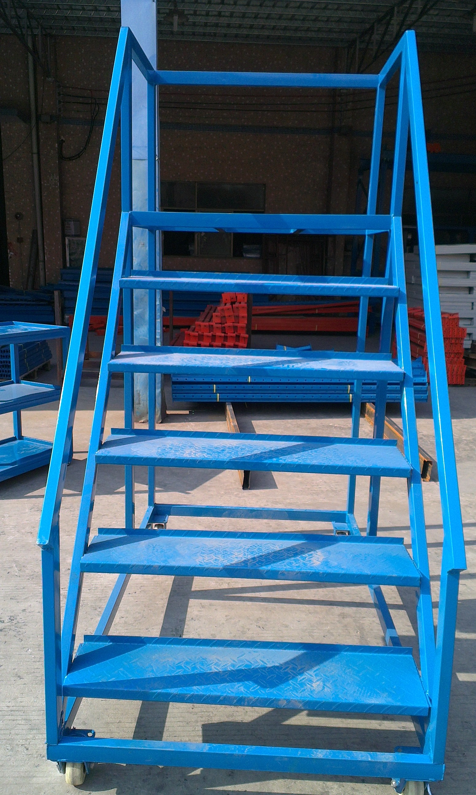 Hot Sell Mobile Safety Step Work Platform Warehouse Ladder