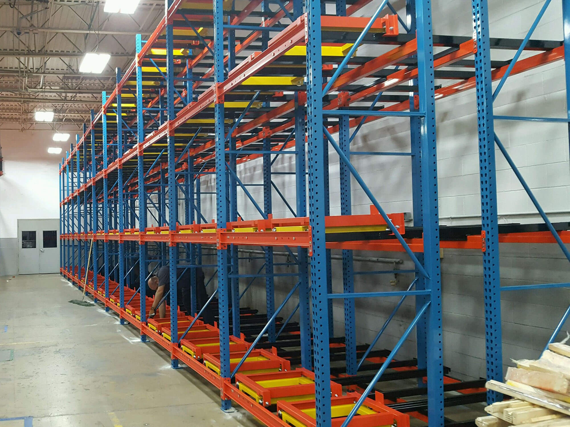 Mracking Push Back Pallet Racking System for Sale Customizable Back to Back Racking Supplier