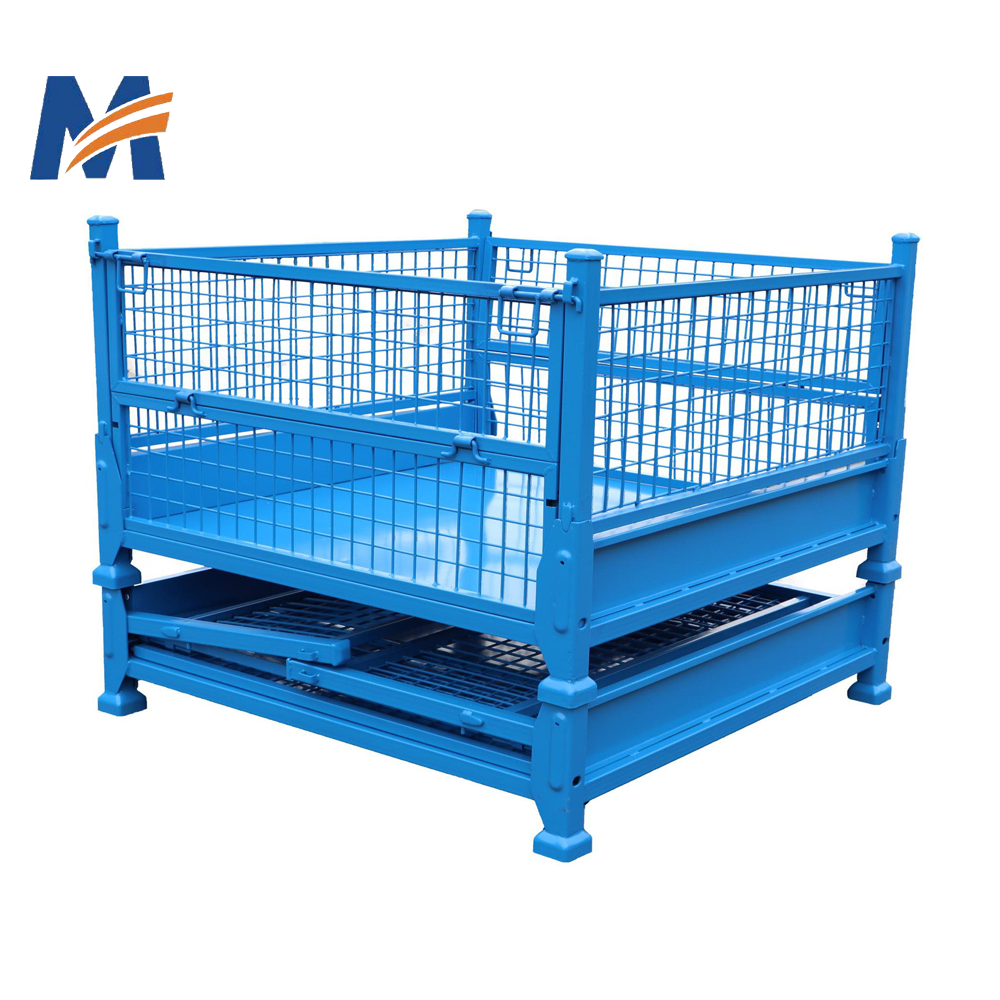 Mracking Factory High- Quality Wire Mesh Container Wholesales Steel Material Durable Cages Ware House Roll Cages