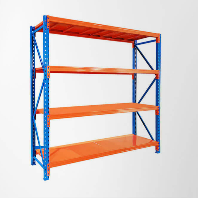Mracking Multi Level Medium Duty Shelves Bolt Rack Shelf Manufacturer for Sale Customizable 4 Layer Steel Customized Orange 43kg