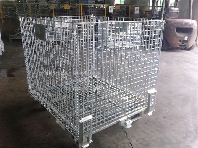 Mracking Folding Warehouse Storage Cage with Wheel High Quality Large Capacity Wire Container Factory Direct Sales for Logistics