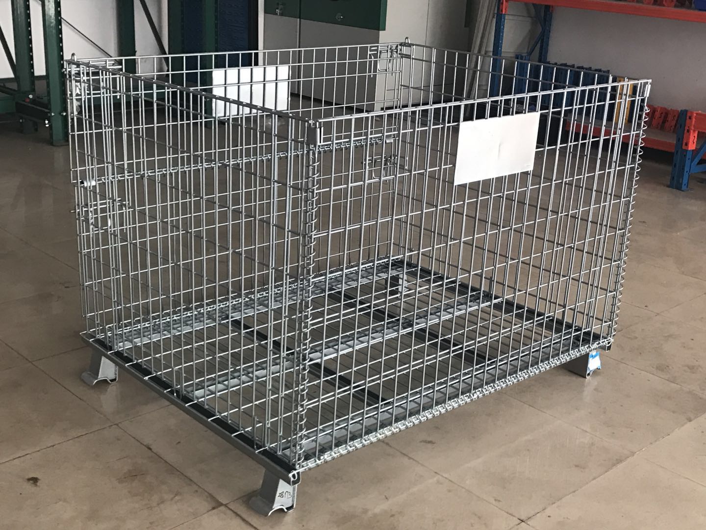 Mracking Hot Sale Heavy-Duty Foldable Galvanized Steel Wire Mesh Container Made of Mild Steel Cargo & Storage Equipment